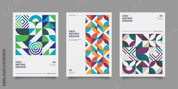 Obraz Retro bauhaus cover a4  template 