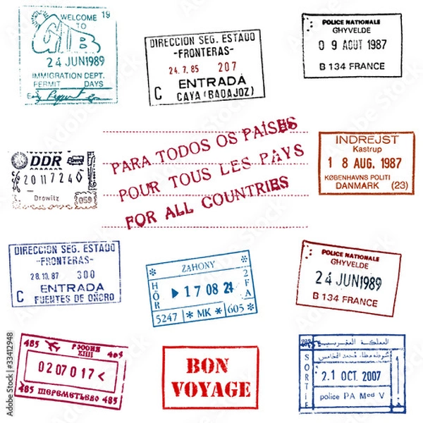 Obraz Passport stamps