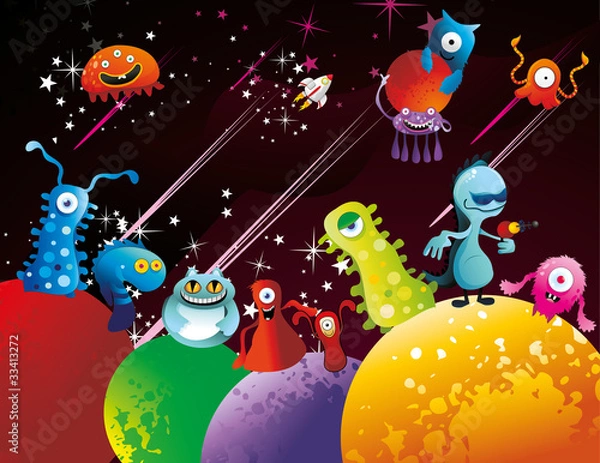 Fototapeta extraterrestres en vector