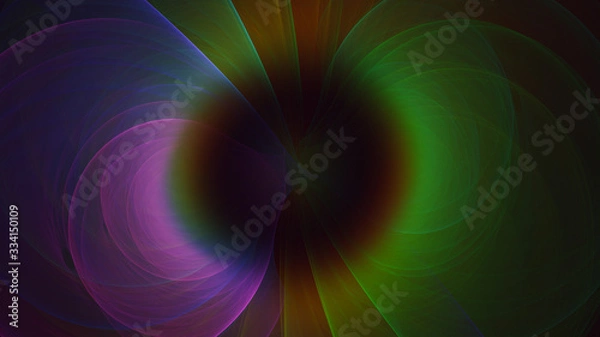 Obraz 3D rendering abstract fractal light background