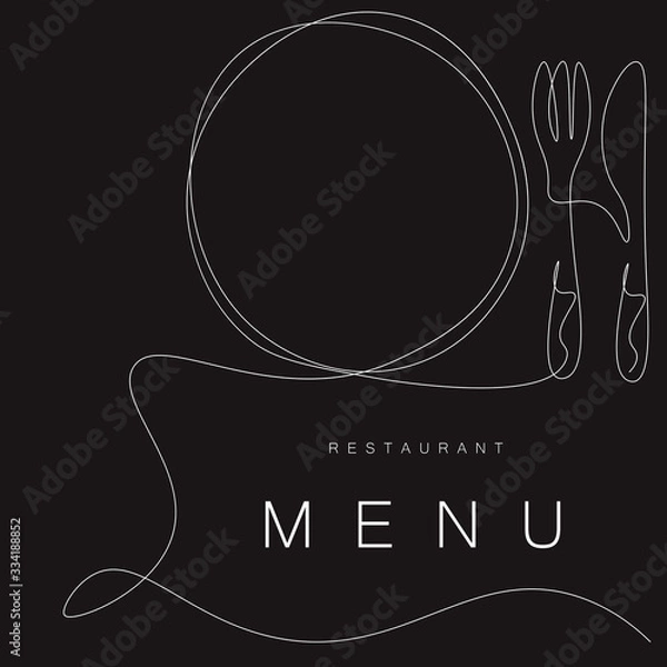 Obraz Menu restaurant background. Vector illustration.