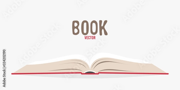 Obraz Covered opened book isolated. Vector illustration