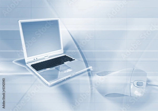 Obraz laptop und maus