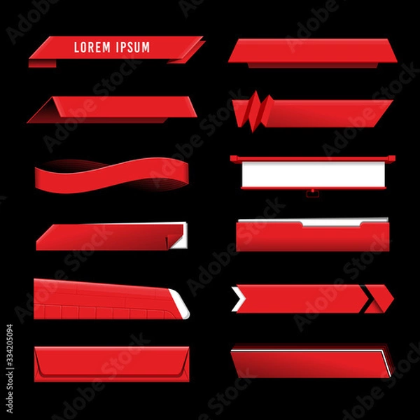 Obraz Red lower third graphic