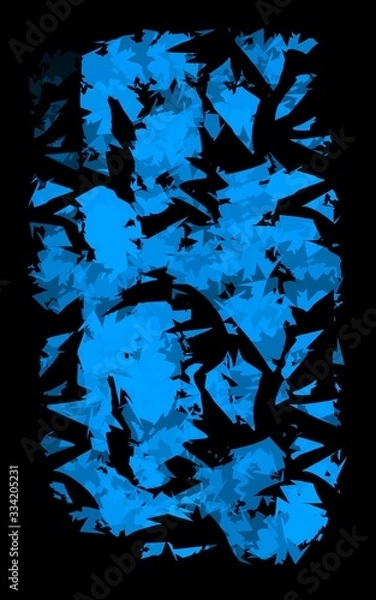 Fototapeta abstract blue ice splash on black background for text art 
tenderness soft for logo for stories gradient texture paint 