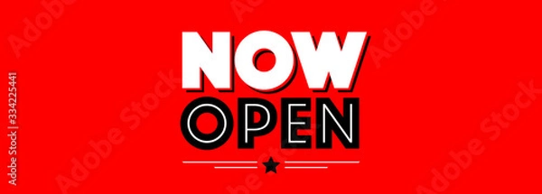 Fototapeta Now open