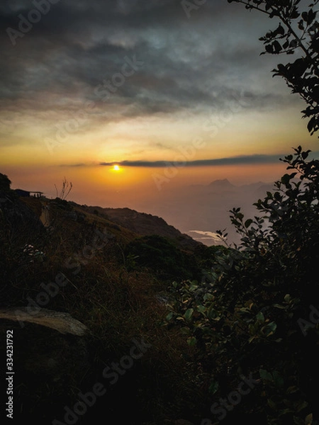 Fototapeta sunset on beach