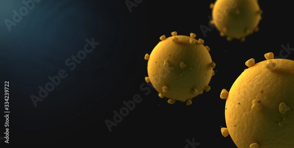 Obraz virus jaune microscopique