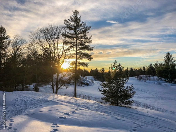 Fototapeta Winter Golf Course