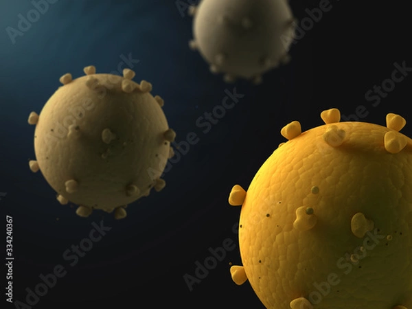 Obraz virus jaune COVID-19