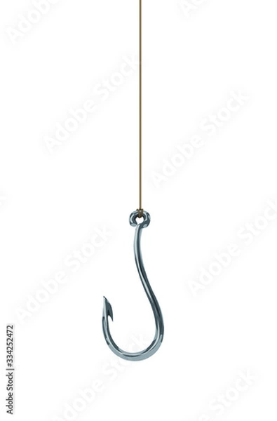 Obraz fishing hook isolated on white background