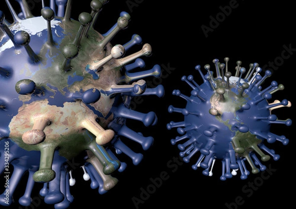 Obraz gears on black background