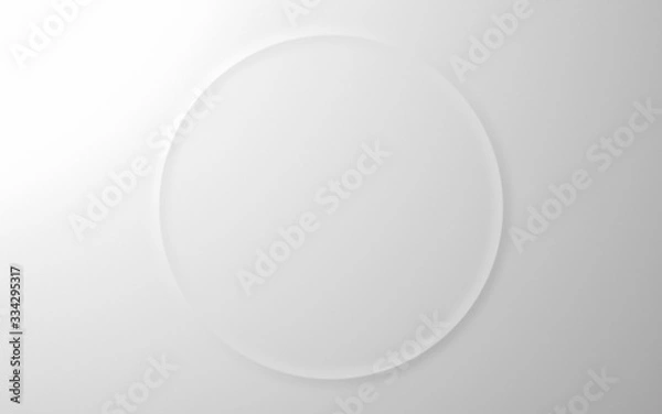 Fototapeta 3D Rendering Circle abstract in neumorphic style.