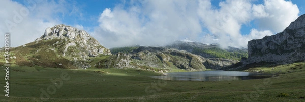Obraz lake in mountains panorama
