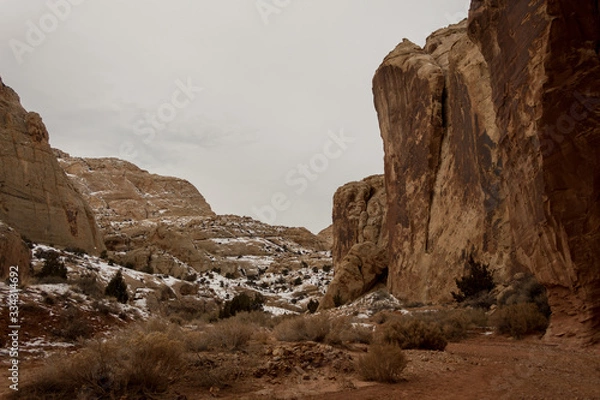 Obraz rocks in the desert at winter