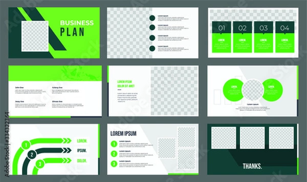 Fototapeta set of presentation template vector