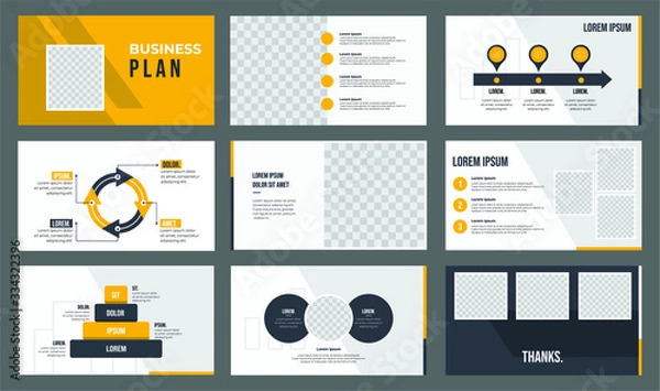 Fototapeta set of presentation template vector
