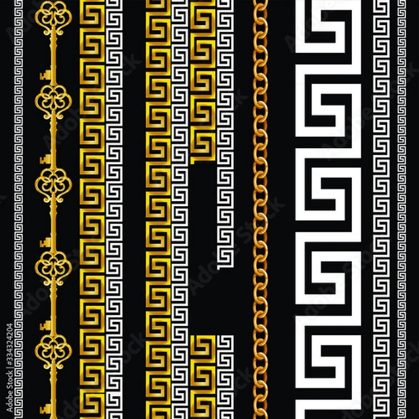 Obraz golden chains border vintage