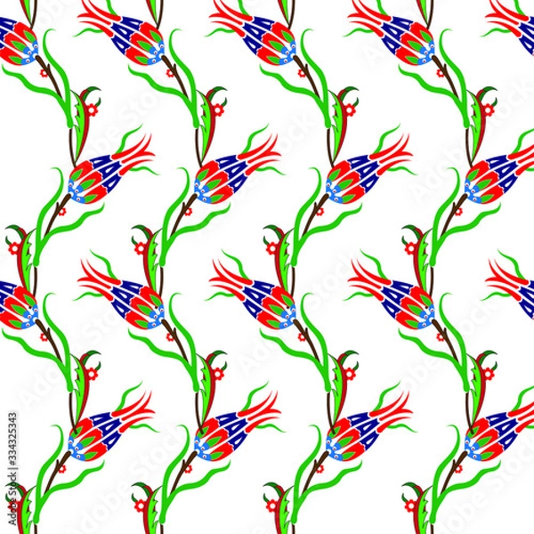 Obraz ethnic iznik ottoman pattern