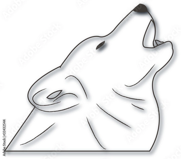 Obraz Heulender Wolf