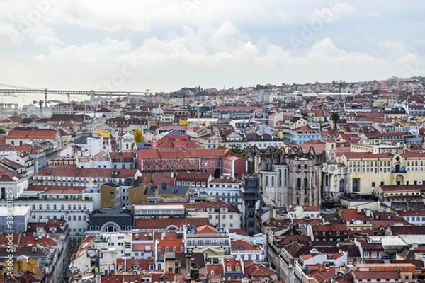 Fototapeta aerial view of lisbon