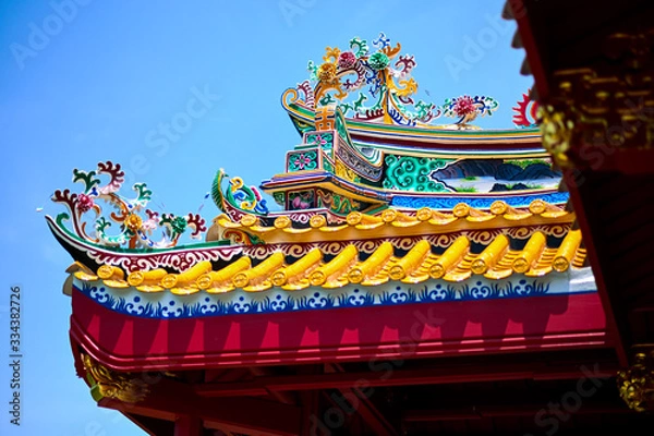 Obraz chinese temple roof cover