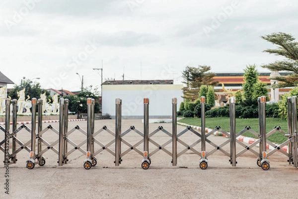 Fototapeta Foldable parking barrier