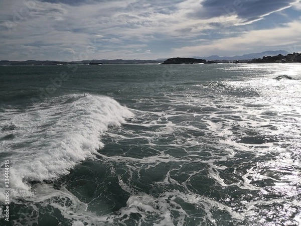 Fototapeta Santander, San Sébastien, Surf 2020