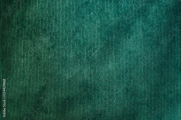 Fototapeta Dark Green corduroy pattern striped