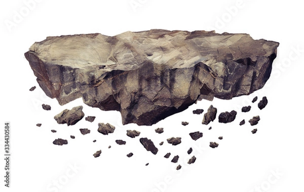 Fototapeta Floating Rock Platform isolated