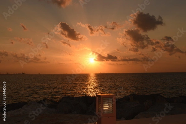 Obraz suntset, sea, sky