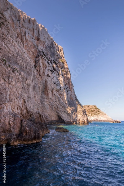 Fototapeta Incredible cliff structure near Porto Vromi Maries