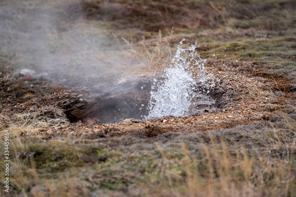 Fototapeta Geysir district, a geothermal area in the south part of Iceland - Golden Circle