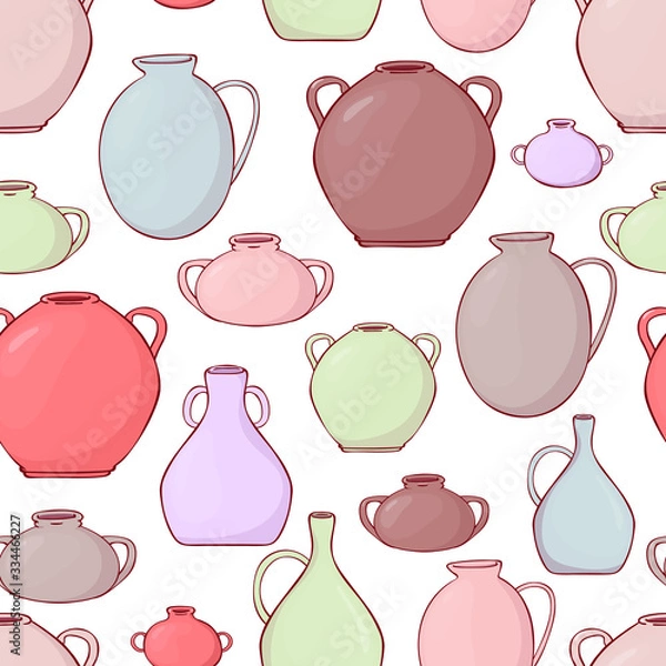 Fototapeta  seamless pattern for fabric with jugs