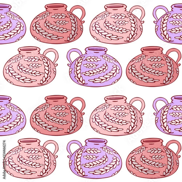 Fototapeta  seamless pattern for fabric with jugs