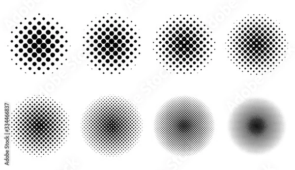 Fototapeta Halftone Set Placed on a white background Can expand, vector.