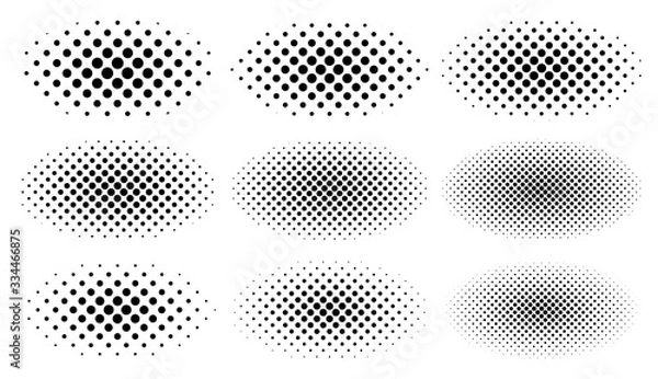Obraz Halftone Set Placed on a white background Can expand, vector.