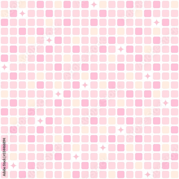 Obraz シームレスパターン＿かわいいキラキラタイル柄