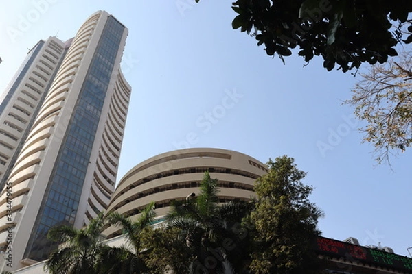 Obraz Mumbai, Maharastra/India- March 28 2020: Stock Market located at Dalal Street of Bombay.