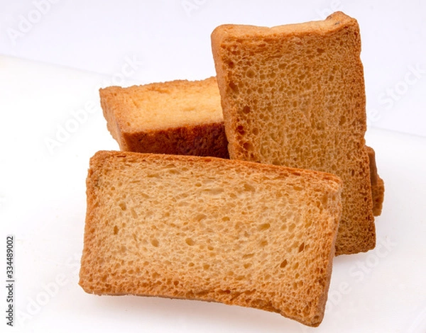 Obraz isolate crunchy crispy milk rusk set