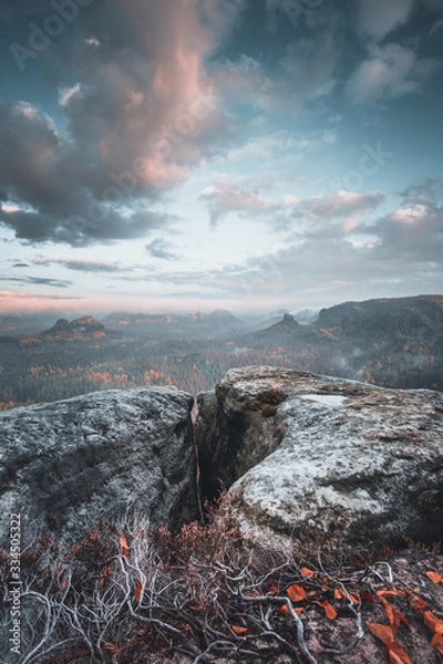Obraz Sächsische Schweiz im Nebel Nr2