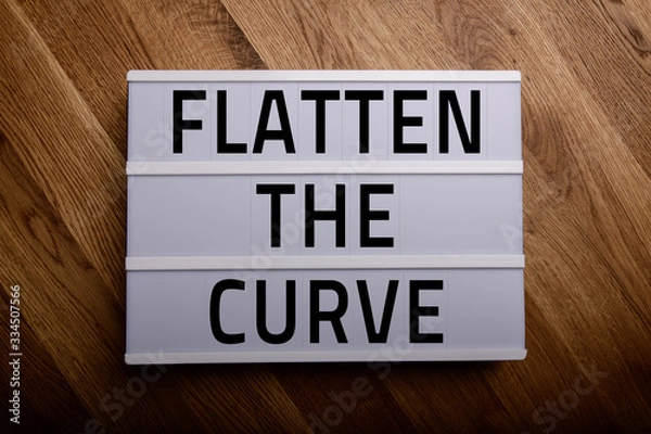 Obraz FLATTEN THE CURVE