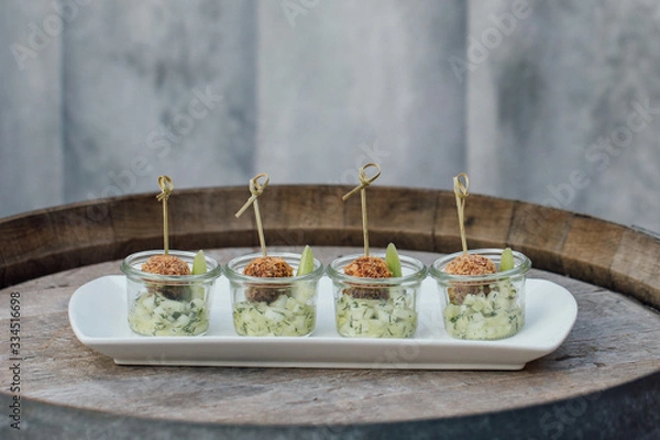 Fototapeta Vorspeise im Glas