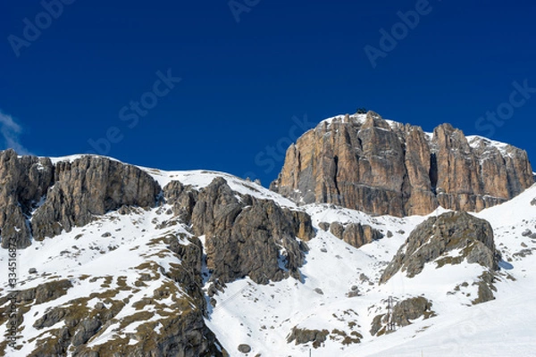Fototapeta View of the Dolomites from the Pordoi Pass