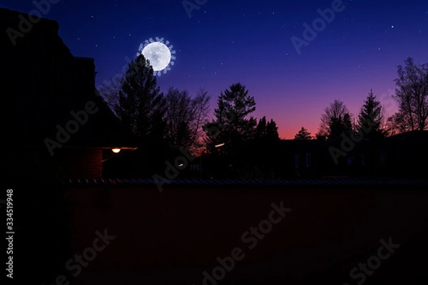 Obraz Corona virus  moon