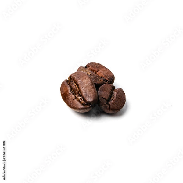 Obraz coffee beans on white background