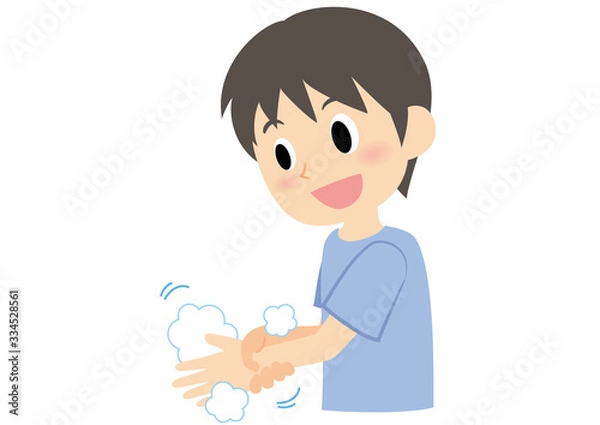 Fototapeta 男性の手洗い　手首