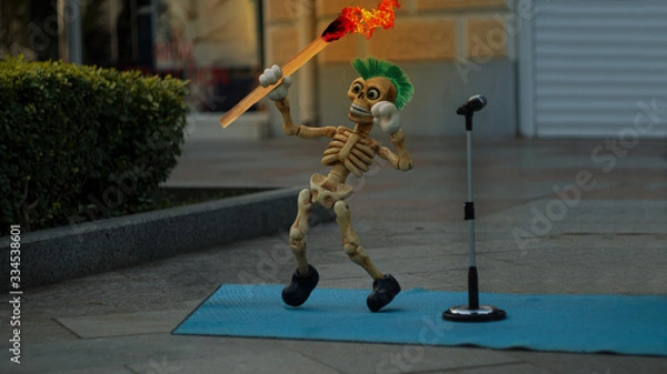 Obraz  hellish skeleton punk