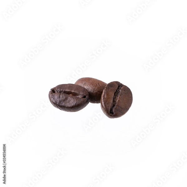 Obraz coffee beans on white background