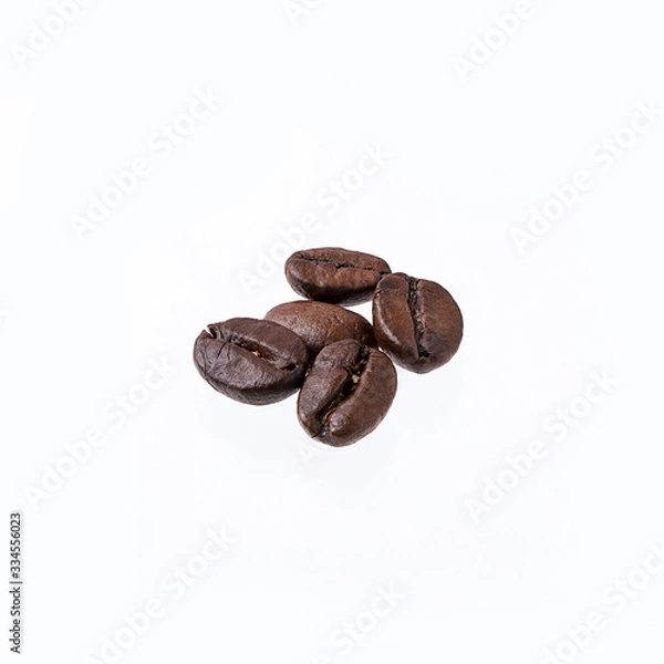 Obraz coffee beans on white background